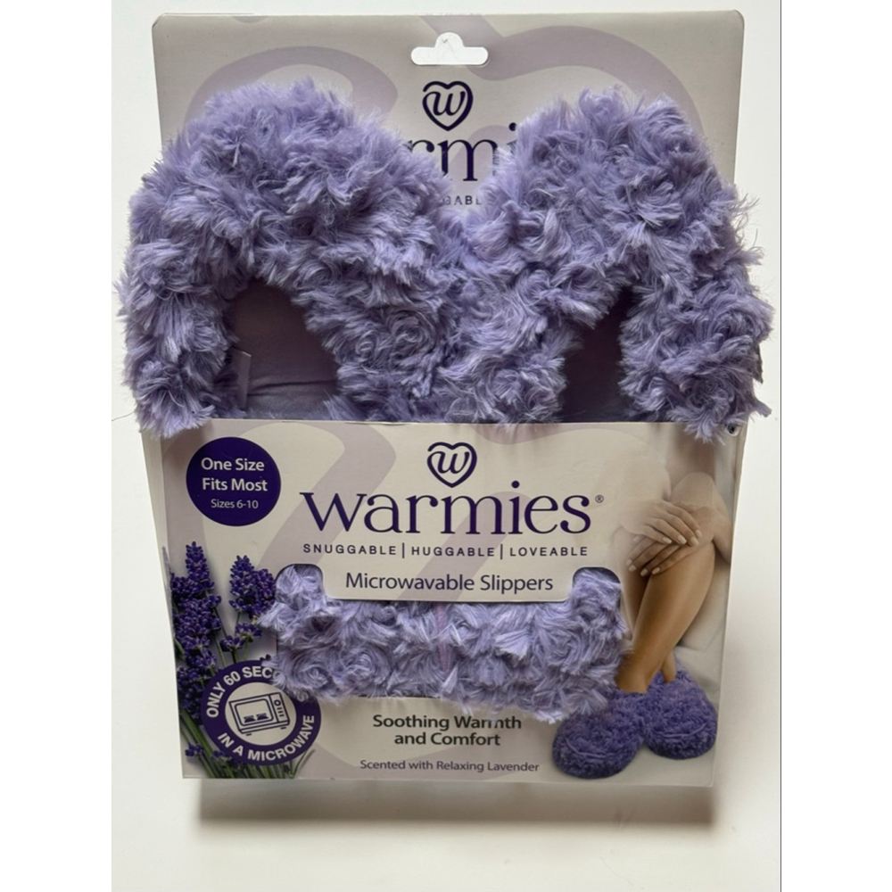 Women's Warmies Microwavable Slippers Size 6-10 Solid Purple - NEW